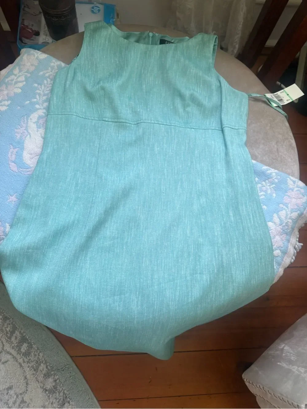 NWT One-Button Jacket & Princess-Seam Sheath Dress SZ 8 in Sea Glass